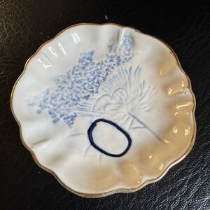 Anthropologie monogram “O “ Ceramic Trinket Dish
